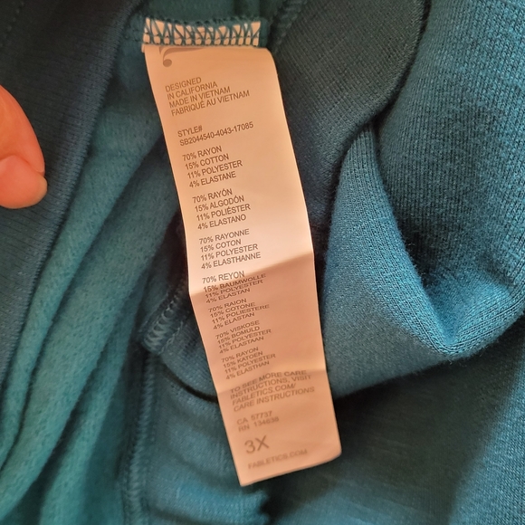 Fabletics Tie-Back Sweatshirt, 3x, Blue - Picture 7 of 8